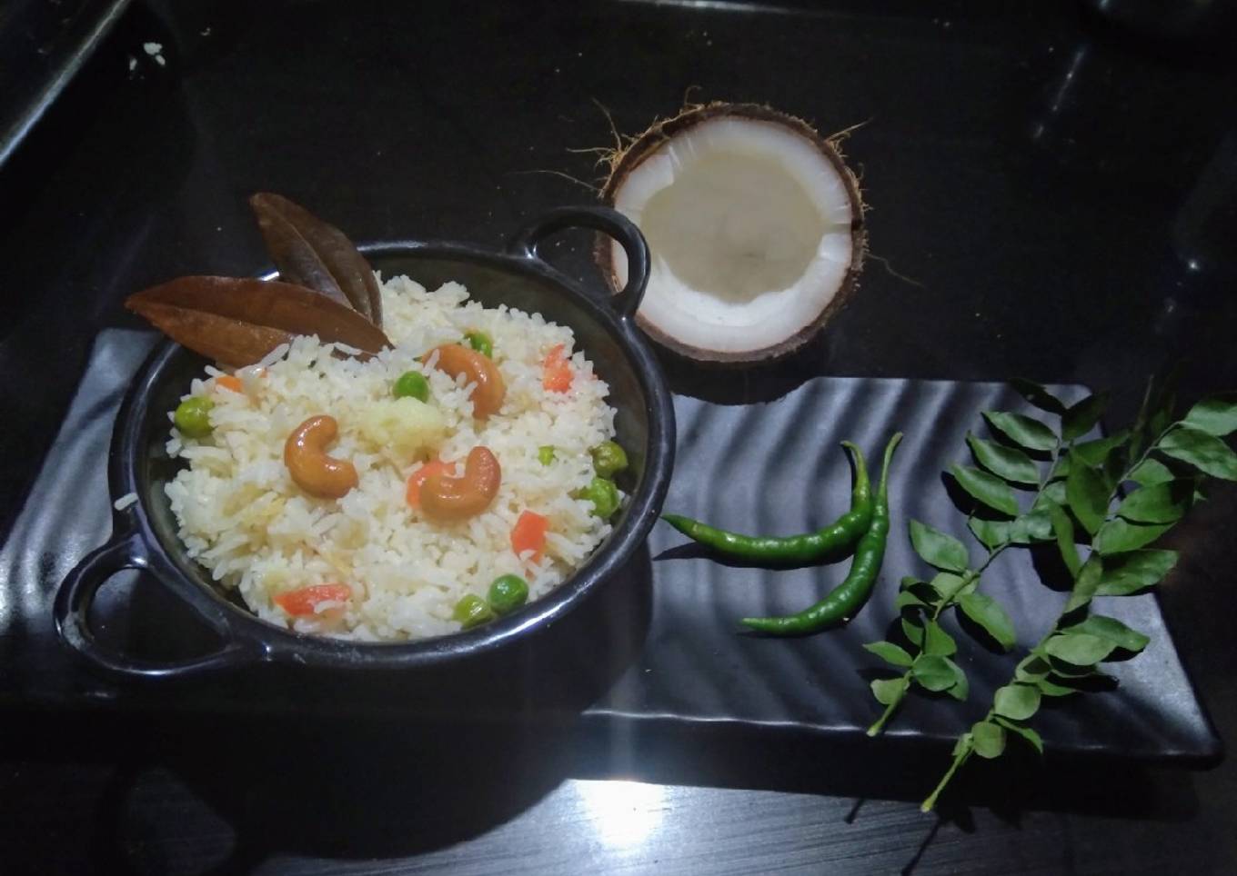 Coconut milk pulao