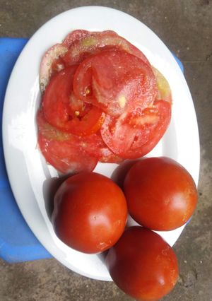 Hình của món Cà chua dầm đường.