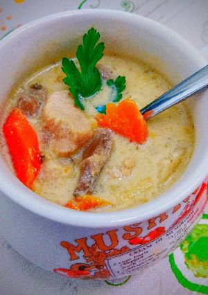 Zöldséges csirkeleves recept fotója
