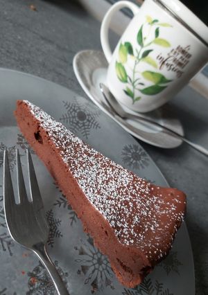 Une photo de Gâteau chocolat-tonka au mascarpone