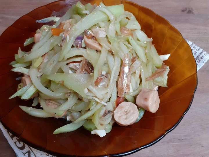 Cara Mudah Membuat Resep Tumis Labu Siam Teri Sosis yang Sempurna Anti Ribet, Menggugah Selera