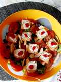 Salada gourmet com queijo e maçã