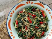 Gambar daun ubi jantung pisang