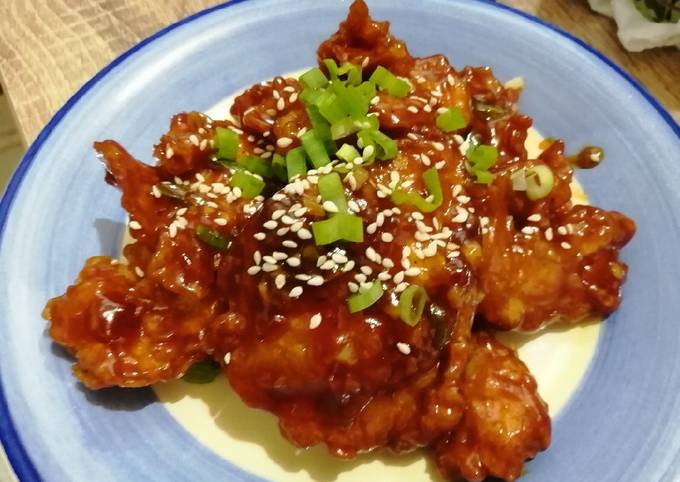 Korean spicy bbq chicken tanpa gochujjang