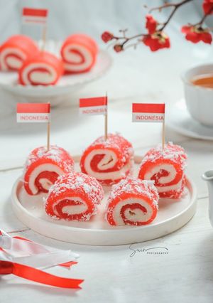 Foto resep Singkong Gulung Merah Putih