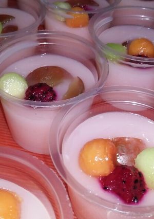 Foto resep Homemade Silky Pudding rasa Strawberry