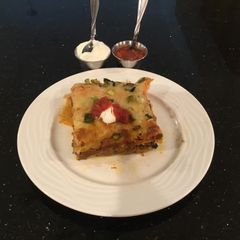 A picture of Mexican Lasagna.