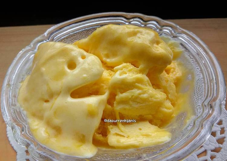Langkah Mudah untuk Membuat Mango ice cream / es krim mangga, Menggugah Selera