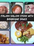 Italian sirloin steak with barbeque sauce