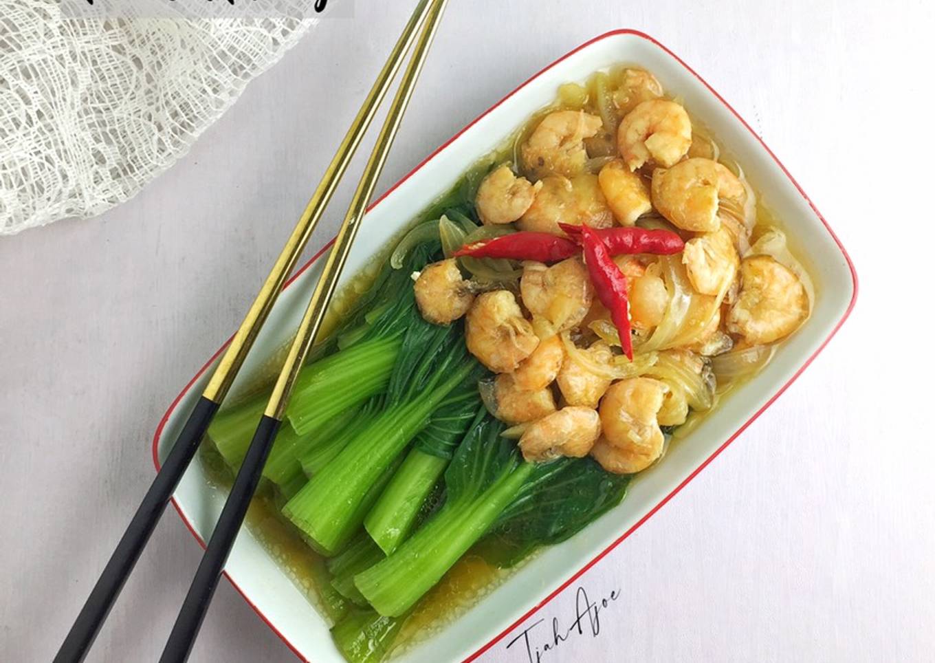 Baby Pokcoy Tumis Udang