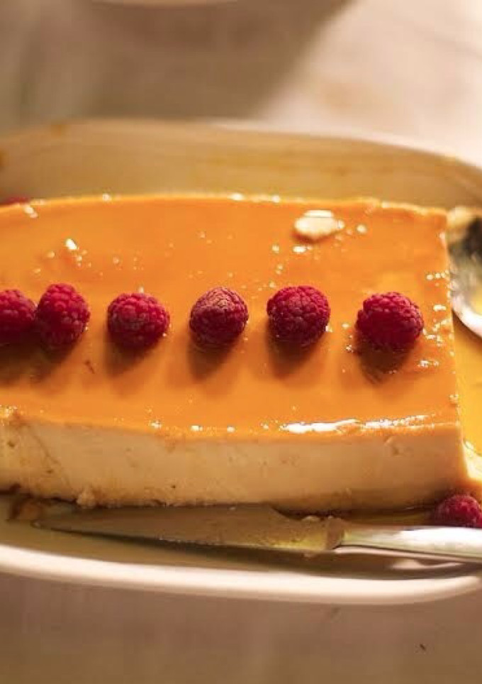 Una foto de Flan de queso Philadelphia