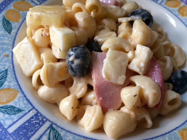 Pasos sencillos para Hacer Ensalada de pasta con lacón  que Delicioso