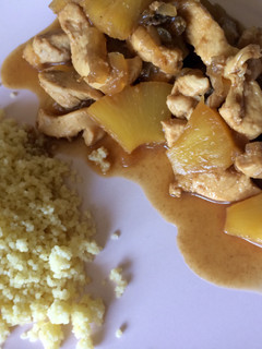 Una foto de Pollo en salsa agridulce