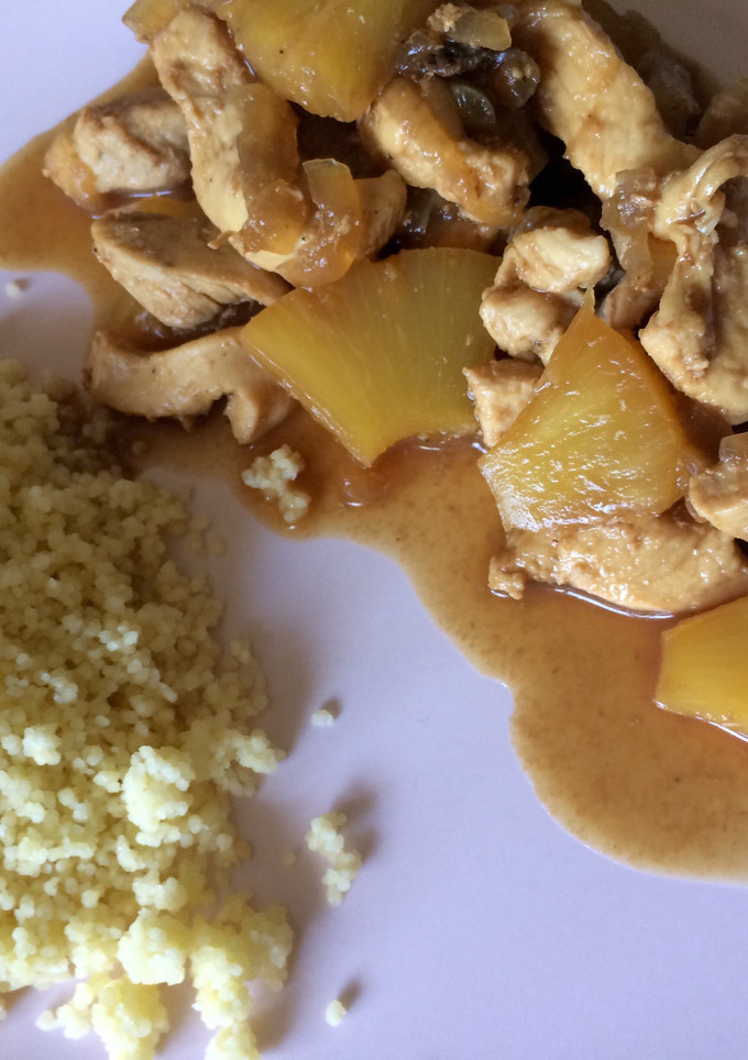 Una foto de Pollo en salsa agridulce