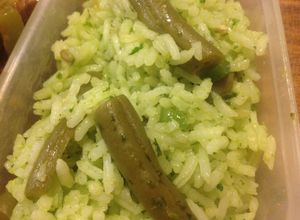 Una foto de Arroz al cilantro