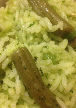 Una foto de Arroz al cilantro