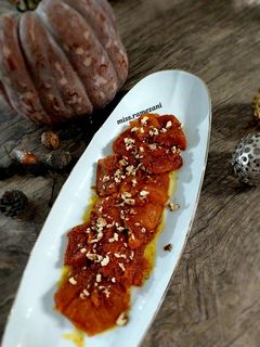 عکسی از دستور دسر کدو حلوایی با شیره