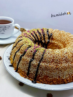 عکسی از دستور کیک کافی شاپی کنجدی (Coffee shop cake)😍