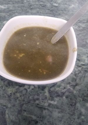 A picture of Spinach soup.