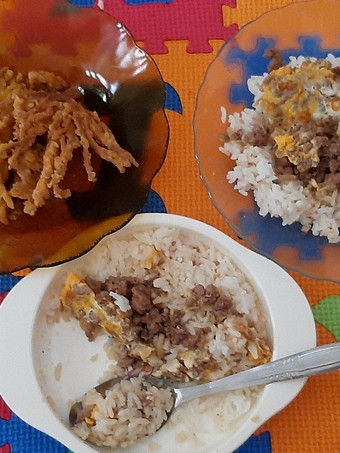 Resep MPASI 12M+ Enoki Crispy, Ayam Telor Ceplok Masak Kecap Enak