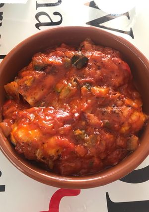 Foto principal de Pollo con Samfaina o pisto(según donde se llama de una manera u otra)