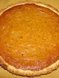Pumpkin Pie with ricotta cheese, coconut, almonds