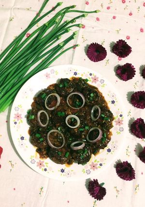 A picture of Cabbage Manchurian.