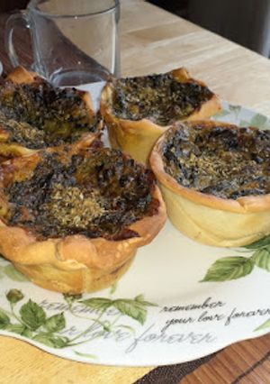 Una foto de Pastel de espinacas y berenjena