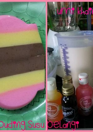 Foto resep Puding susu pelangi
