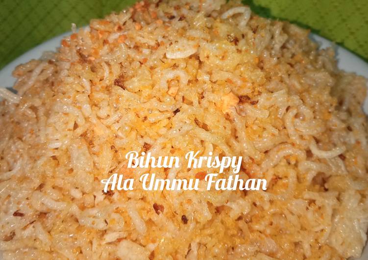 Resep Bihun goreng krispi rasa jagung bakar pedas Lezat