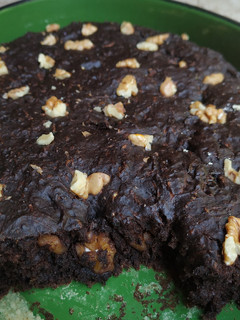 Una foto de Brownie vegano con Zucchini