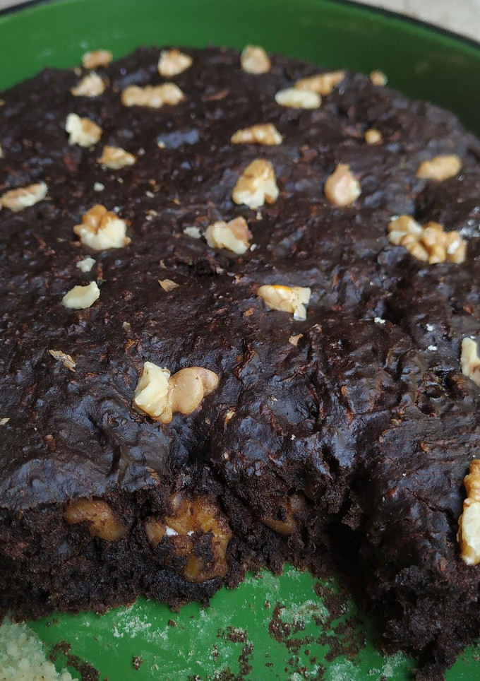 Una foto de Brownie vegano con Zucchini