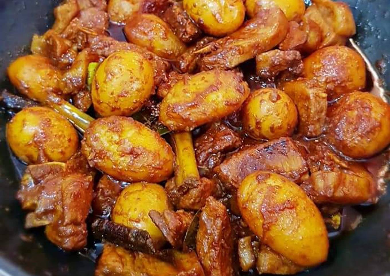 Daging Bumbu Lapis Kentang Telur
