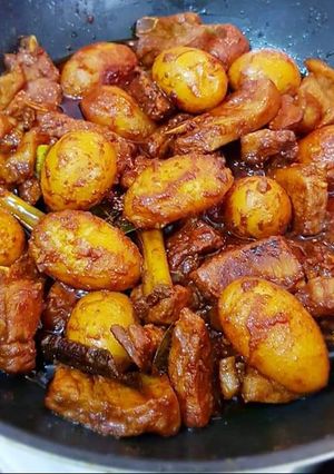 Foto resep Daging Bumbu Lapis Kentang Telur