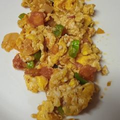 A picture of Three coloured Omlette.