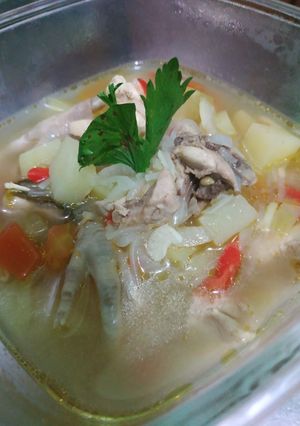 Foto resep Sop ayam daun jeruk