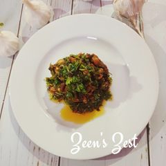 A picture of Roshun Er Bhorta/Garlic Bharta.