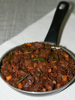 A picture of Beef Ularthiyathu.