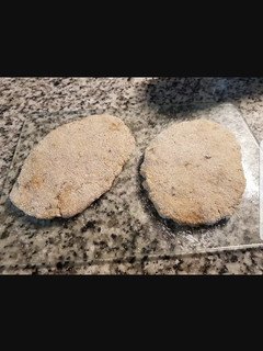 Una foto de Milanesas de soja y lentejas