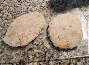 Una foto de Milanesas de soja y lentejas