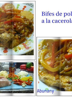 Una foto de Bifes de polllo a la cacerola