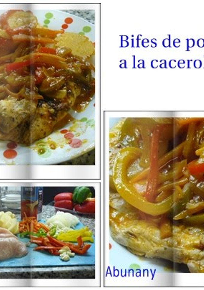 Una foto de Bifes de polllo a la cacerola