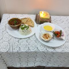 A picture of Kidney beans/ Rajma with zeera rice.