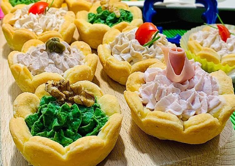 Recetta di Ultimate Cestini di frolla salata ai quattro sapori