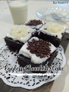 Foto resep Eggless Chocolate Cake (Kue Potong)