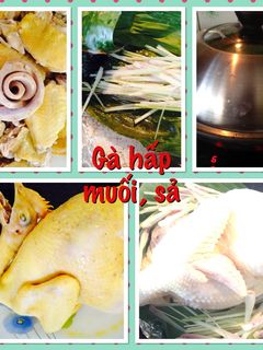 Hình của món Gà hấp muối , sả.