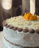 Birthday Cake con compota de chocolate y durazno