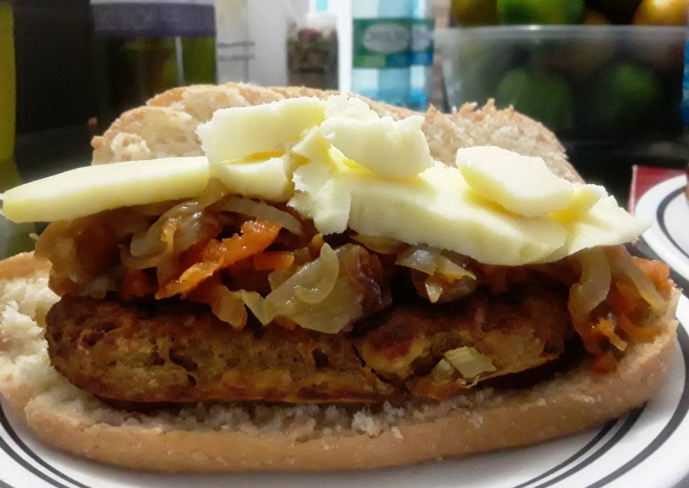 Bocadillo caliente de hamburguesa de Atún!!! 🥪🍘🧀😝😜☺