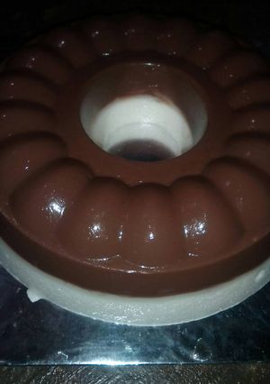 Foto resep Puding coklat lapis puding busa