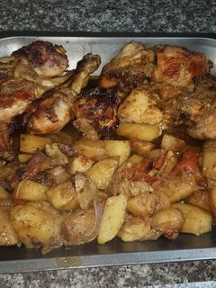 صورة لوصفة جواز البطاطا والدجاج في الفرن 😋